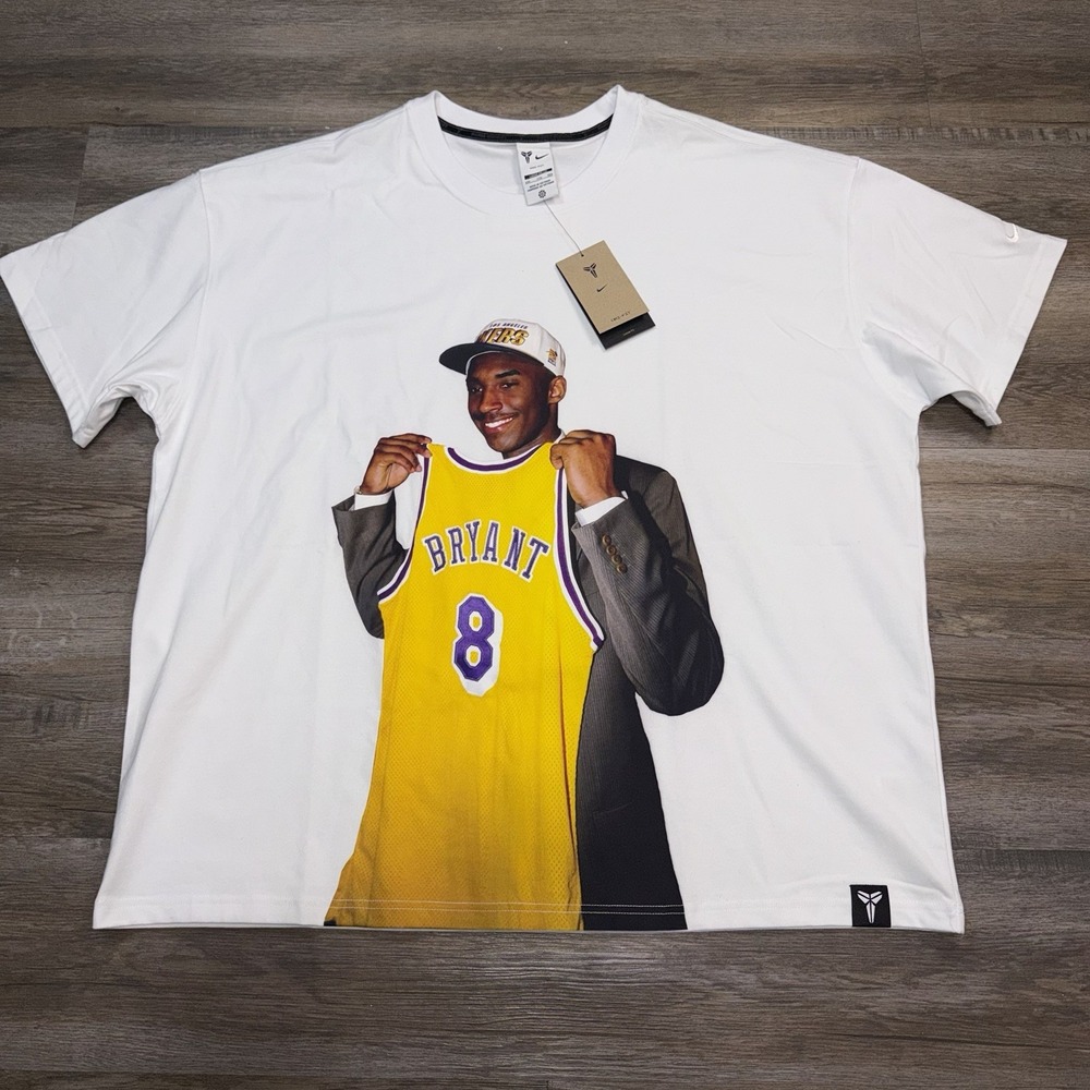 NWT Nike Kobe Bryant Shirt Mens 2X-Large White "Draft Pack" Tee IF4959-100